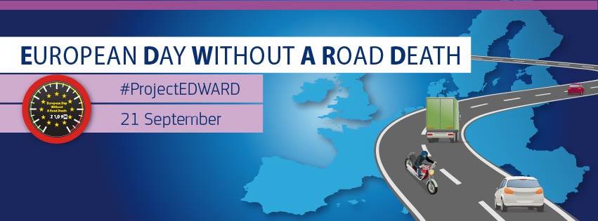 European Day Without a Road Death banner