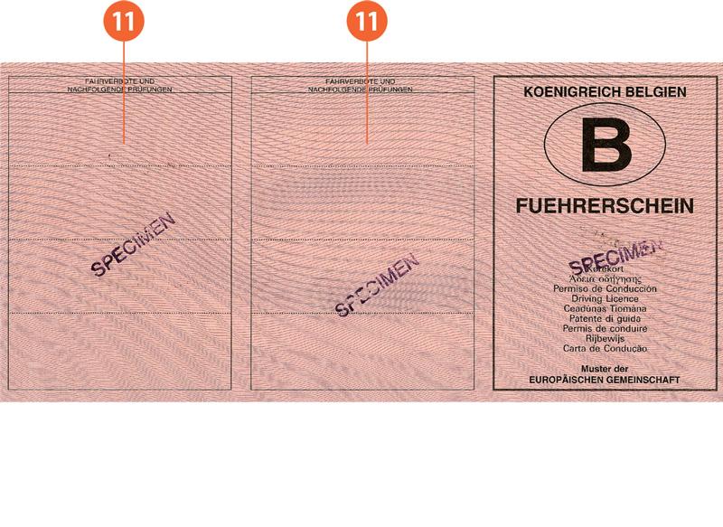 Belgium B2 driving licence - Front