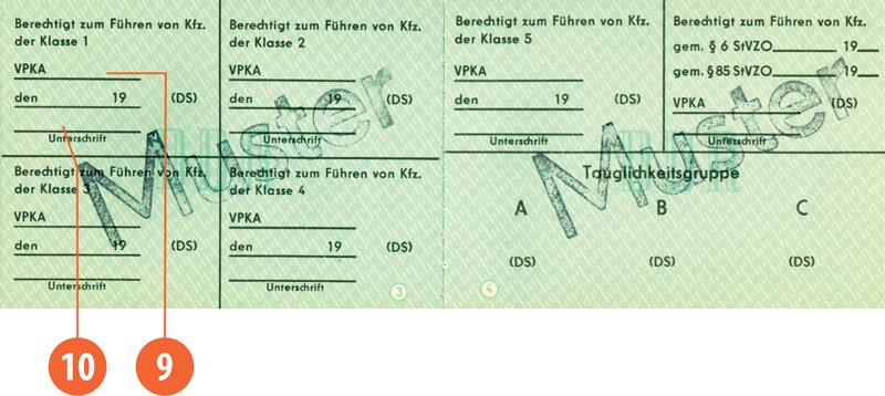 Germany D3 driving licence - Z1