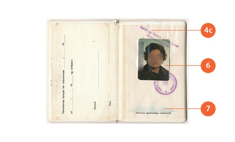 Norway N1 driving licence - Back