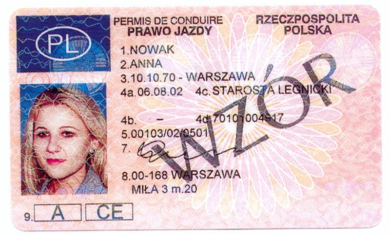 Poland PL2 driving licence - Front