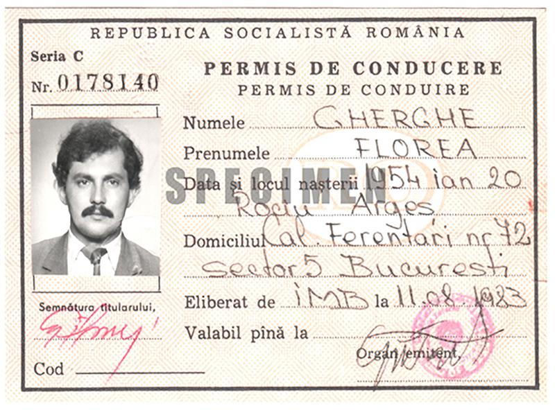 Romania RO2 driving licence - Front
