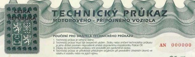Czechia VRC 1996 part 2 - Security feature 3 - Woven metal stripe