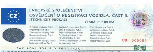 Czechia VRC 2005 part 2 - Security feature 2 - Hologram
