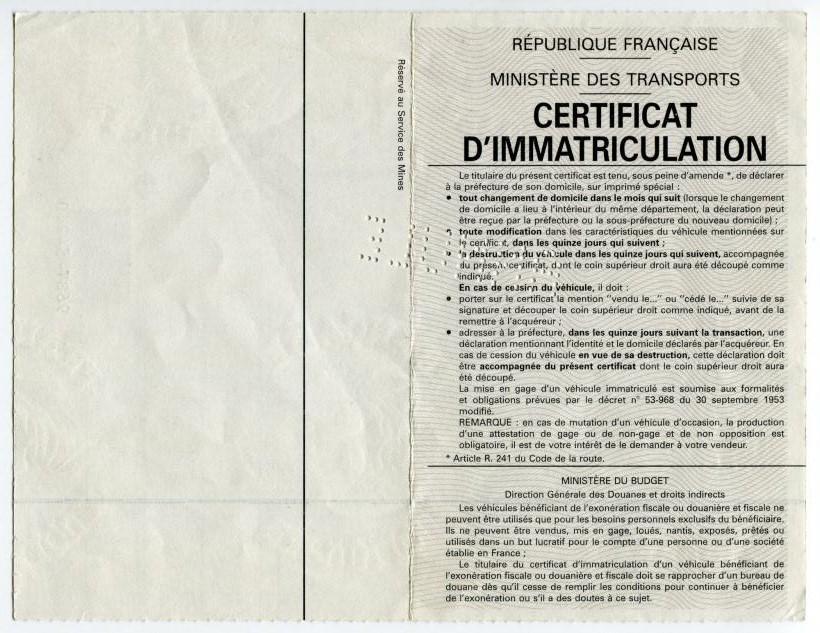 France VRC 1996 part 1 - Security feature 3 - Ultraviolet overprint and fluorescent printing