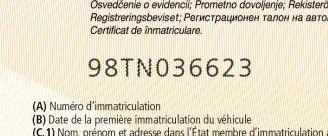 France VRC 2009 part 1 - Security feature 7 - Perforated number