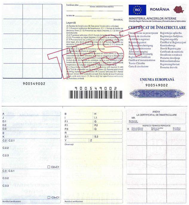 Romania VRC annex 1 - Security feature 5 - Watermarks