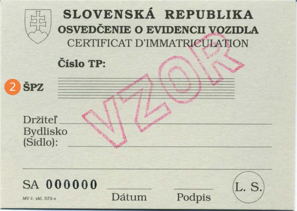 Slovakia VRC 1993 part 1 front with codes