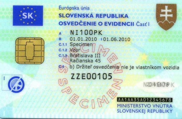 Slovakia VRC 2010 part 1 - Security feature 2 - Rainbow printing