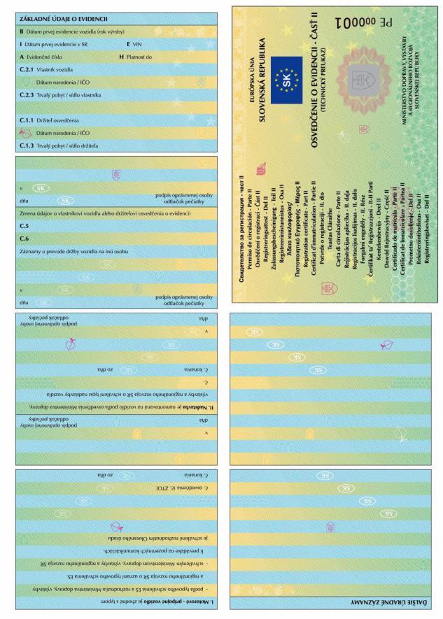 Slovakia VRC 2015 part 2 - Security feature 2 - Fluorescent overprint