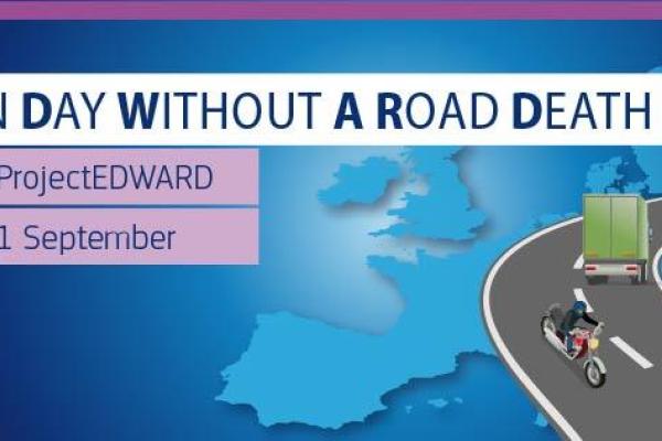 European Day Without a Road Death banner